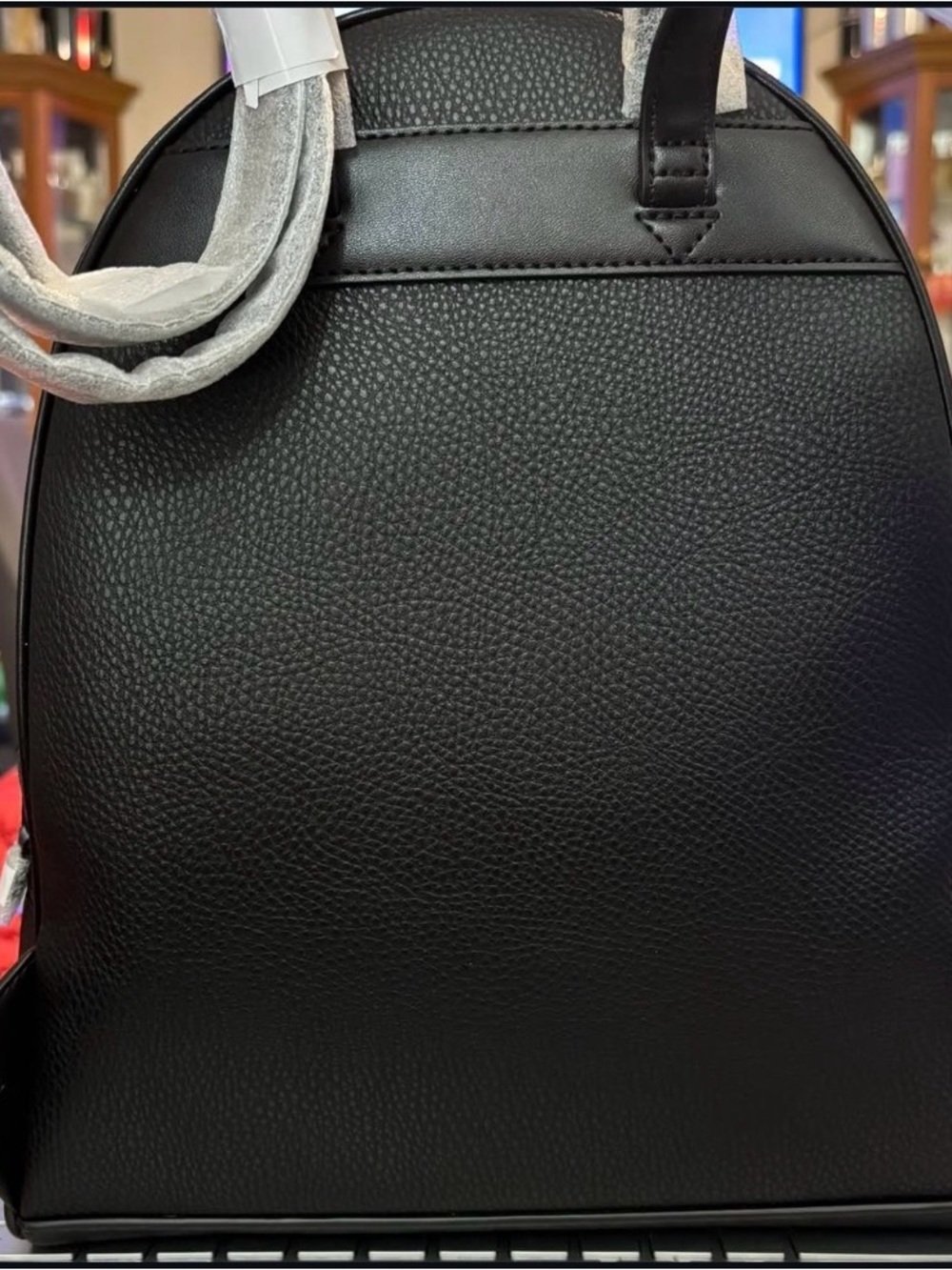 Womens Michael Kors black leather backpack